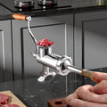 Manual Meat Grinder, All Parts Stainless Steel, Hand Operated Meat Grinding Machine With Tabletop Clamp, 2 Grinding Plates & Sausage Stuffer, Ideal For Home Kitchen Restaurant Butcher’s Shop