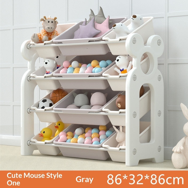 Multi-Tiered Floor Toy Rack For Kids Simple Home Organizer For Sorting And Storing Baby Toys