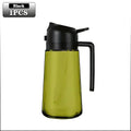 Dark shadow oil spray bottle，Dedicated kitchen，Two combinations，An olive oil dispenser，Dark green glass oil bottle