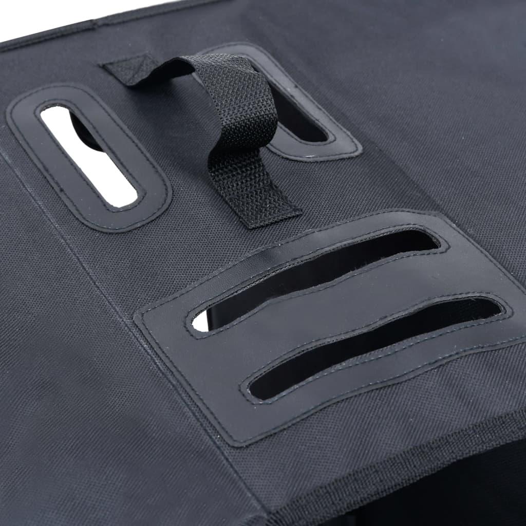 Double Bicycle Pannier for Luggage Rack, Waterproof, 35 L, Black