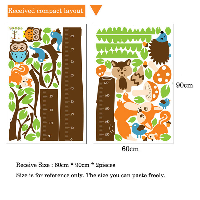 Kids Cartoon Height Wall Sticker
