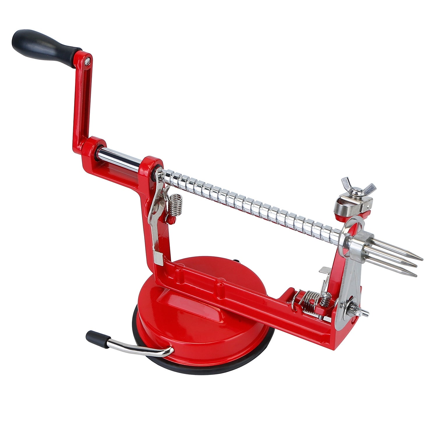 3 In 1 Fruit Peeler Manual Rotation Potato Fruit Core Slicer Kitchen Hand Cracking Corer With Zinc Alloy Peeler Suction Base