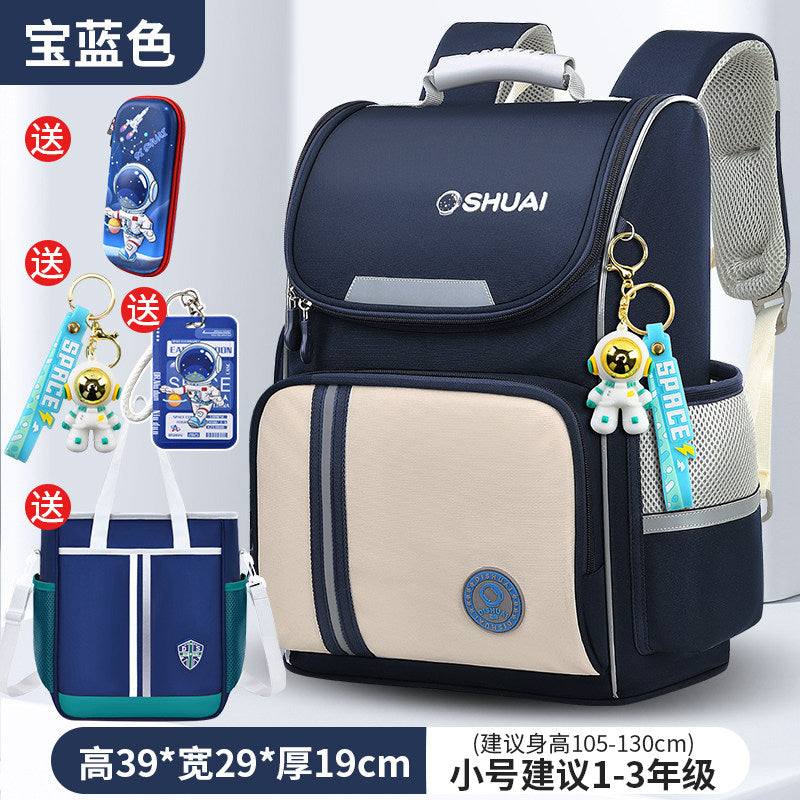 2026 new children's schoolbag for boys, primary school students, boys in grades 1, 2, 3 to 6, and for girls with a large capacity to reduce the burden and protect the spine