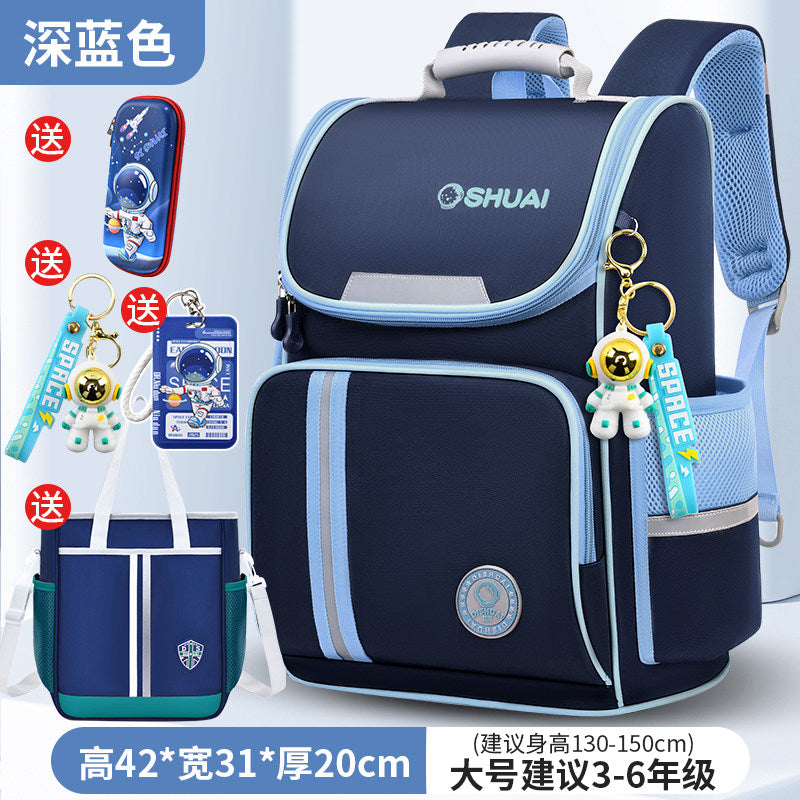 2026 new children's schoolbag for boys, primary school students, boys in grades 1, 2, 3 to 6, and for girls with a large capacity to reduce the burden and protect the spine