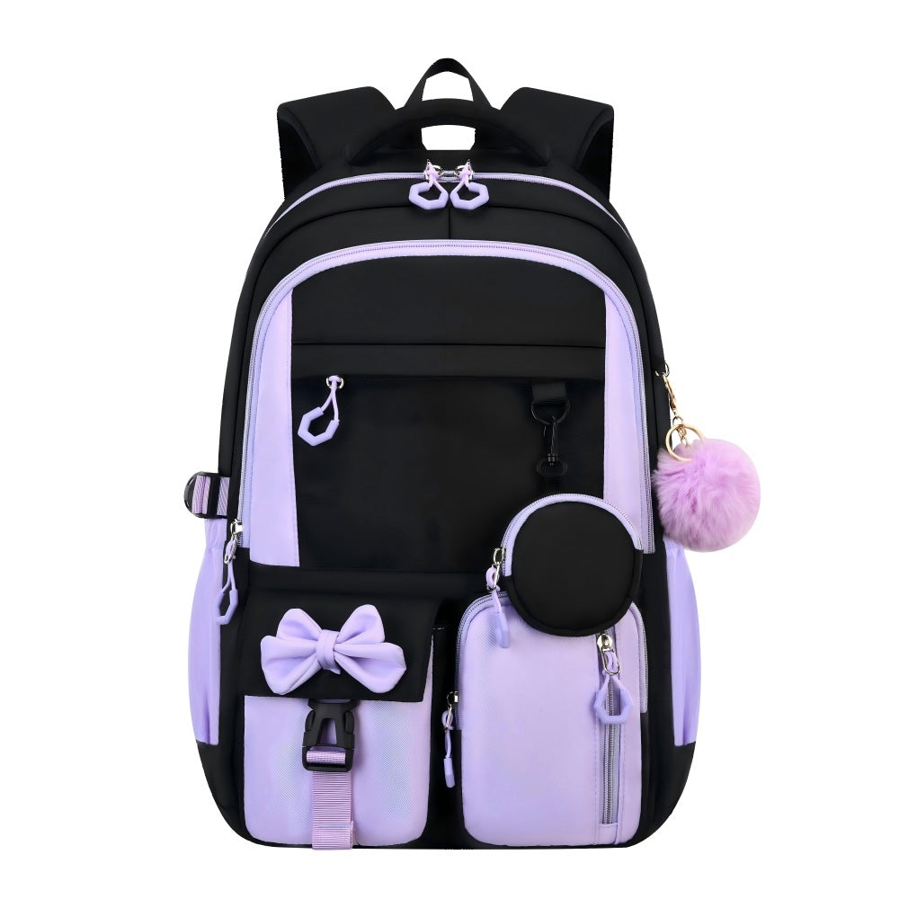 Cross-border new school backpack, high-value backpack, simple factory three-piece backpack, backpack, lunch bag, pen