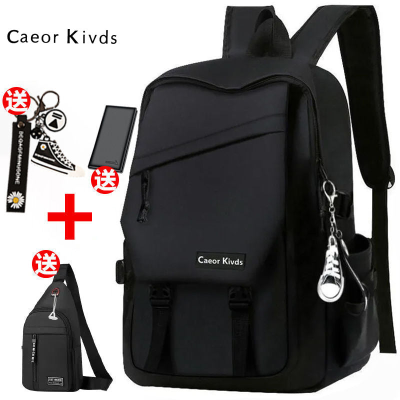 2023 new Korean version of the student backpack ins tide campus backpack for boys and girls large-capacity computer bags and school bags