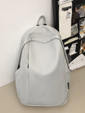 Large capacity school bag male high school student Korean version trendy travel backpack female junior high school student simple solid color backpack