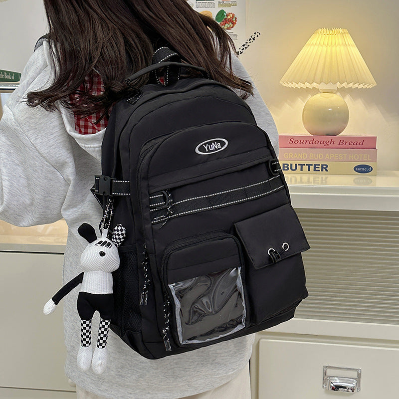 Backpack Japanese ins new Harajuku retro cargo style junior high and high school student backpack large capacity trendy travel bag