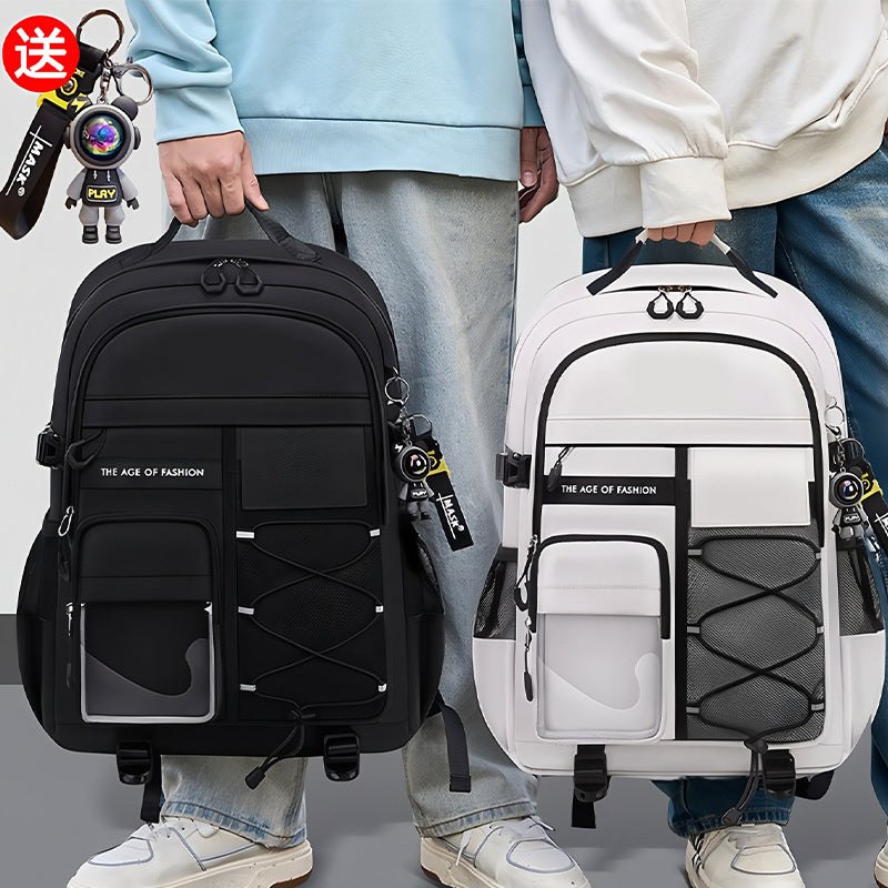 2026 New Lightweight Backpack for Primary and Middle School Students for Weight Reduction and Spine Protection for Middle School Students and High School Girls' Large Capacity Ultra-Light Backpack