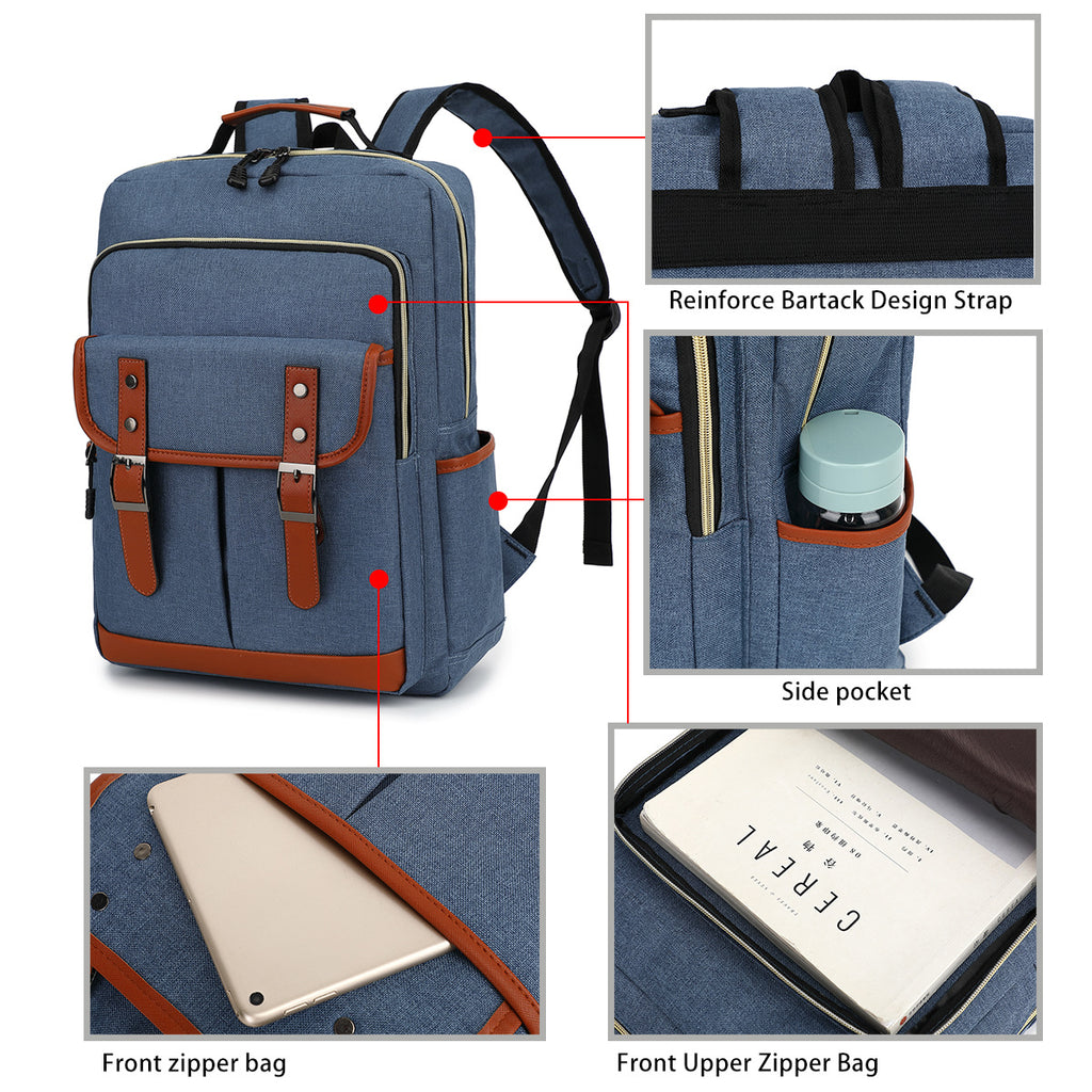 Foreign trade backpack men's personality school bag junior high school student school bag cross-border backpack travel bag large capacity oxford cloth