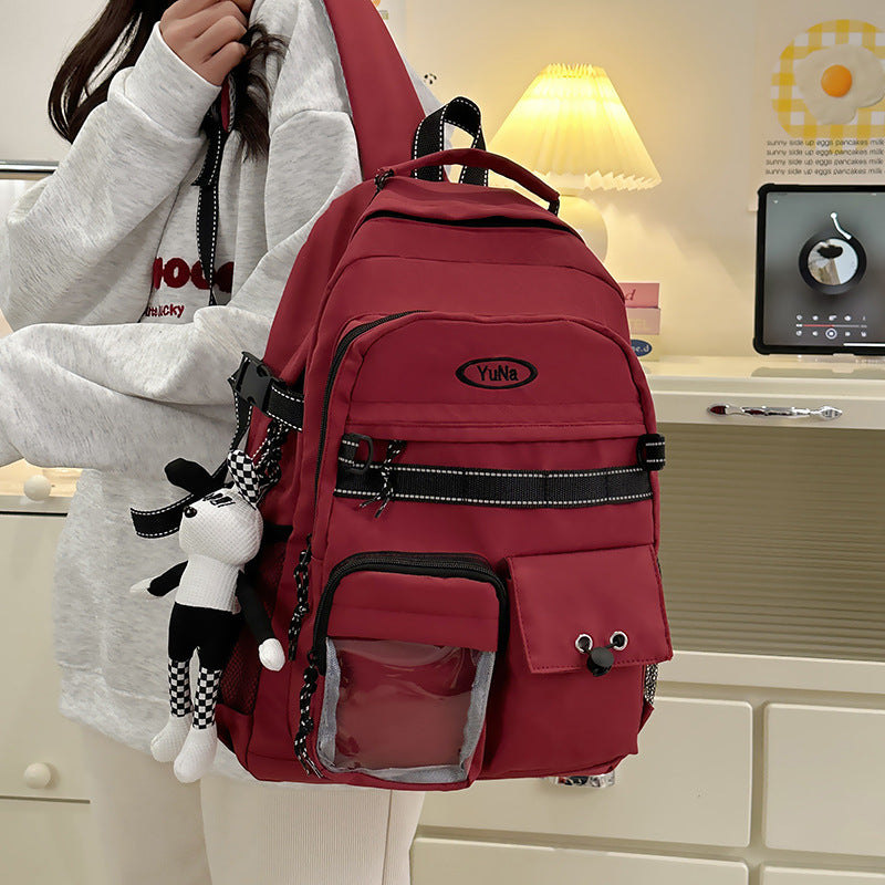 Backpack Japanese ins new Harajuku retro cargo style junior high and high school student backpack large capacity trendy travel bag