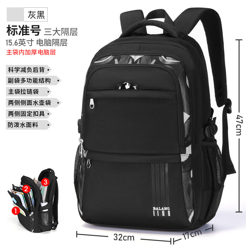 Backpack Men's Backpack Boys 4th, 5th, and 6th Grade Schoolbags, High School, Junior High School Students, Primary School Pupils