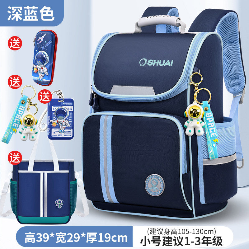2026 new children's schoolbag for boys, primary school students, boys in grades 1, 2, 3 to 6, and for girls with a large capacity to reduce the burden and protect the spine