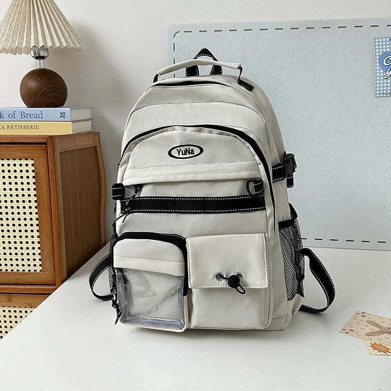 Backpack Japanese ins new Harajuku retro cargo style junior high and high school student backpack large capacity trendy travel bag
