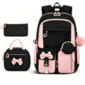 Cross-border new school backpack, high-value backpack, simple factory three-piece backpack, backpack, lunch bag, pen