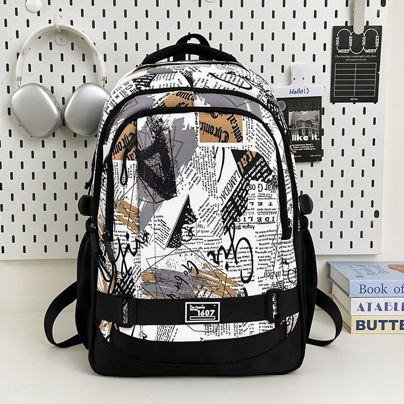 Japanese-style large-capacity backpack for men, college students, leisure sports, computer travel, lightweight backpack, backpack for junior high and high school students