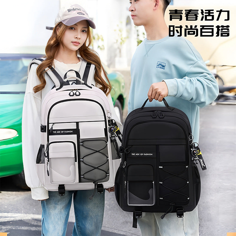 2026 New Lightweight Backpack for Primary and Middle School Students for Weight Reduction and Spine Protection for Middle School Students and High School Girls' Large Capacity Ultra-Light Backpack