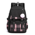 New student backpack for women, Korean style forest style fresh middle school student solid color simple multi-layer laptop backpack