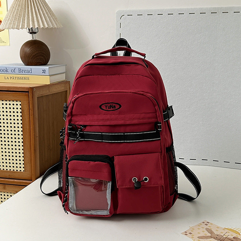 Backpack Japanese ins new Harajuku retro cargo style junior high and high school student backpack large capacity trendy travel bag