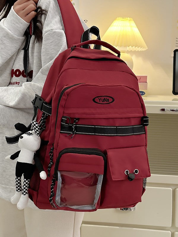 Backpack Japanese ins new Harajuku retro cargo style junior high and high school student backpack large capacity trendy travel bag