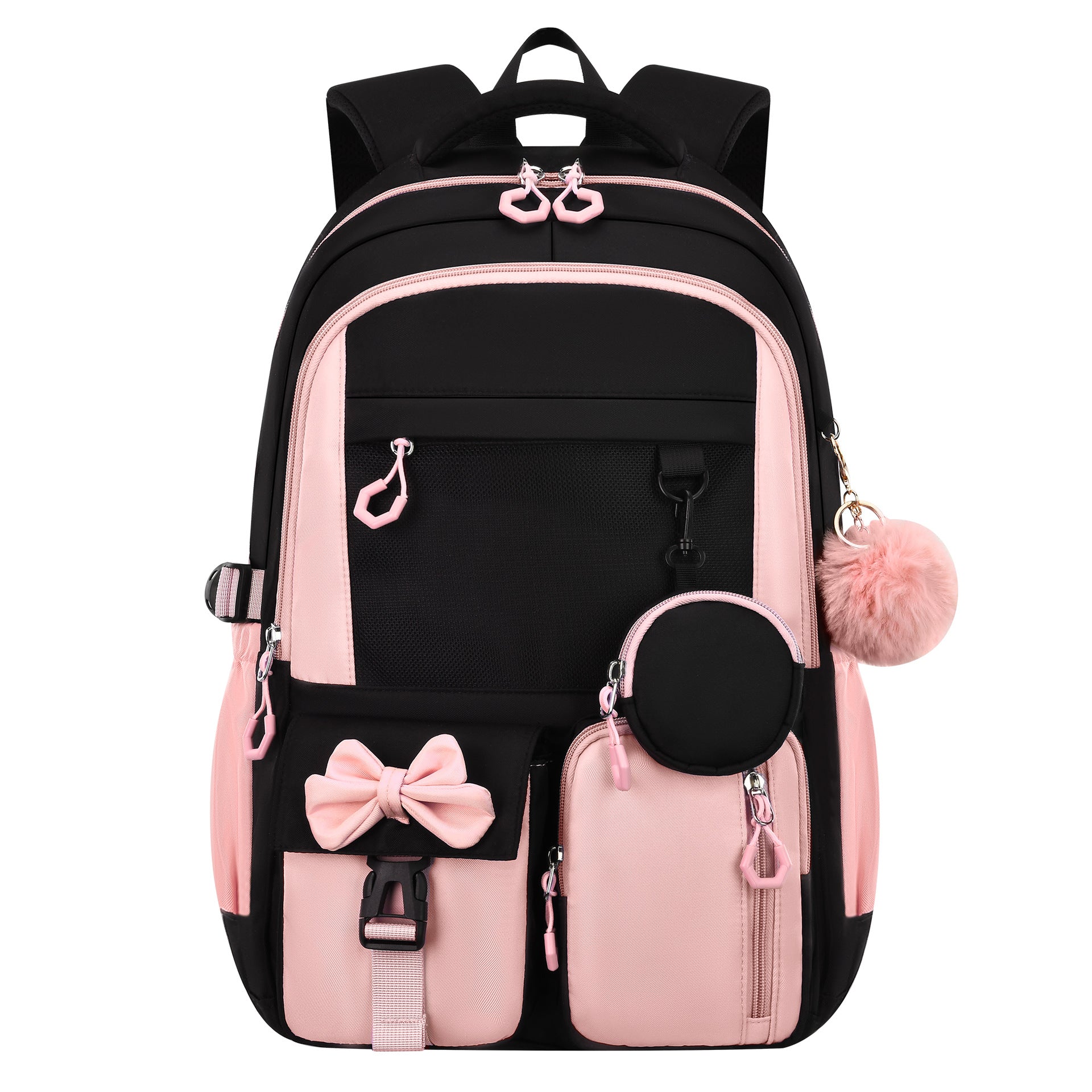 Cross-border new school backpack, high-value backpack, simple factory three-piece backpack, backpack, lunch bag, pen