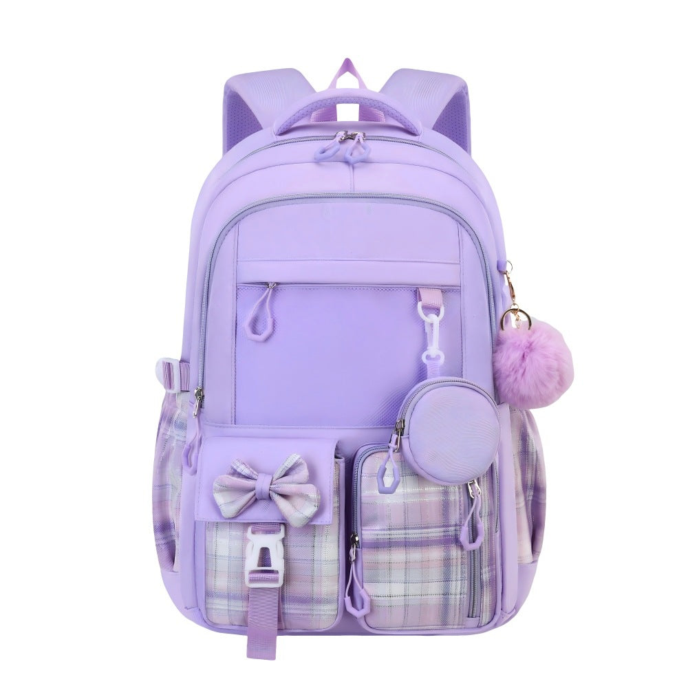 Cross-border new school backpack, high-value backpack, simple factory three-piece backpack, backpack, lunch bag, pen