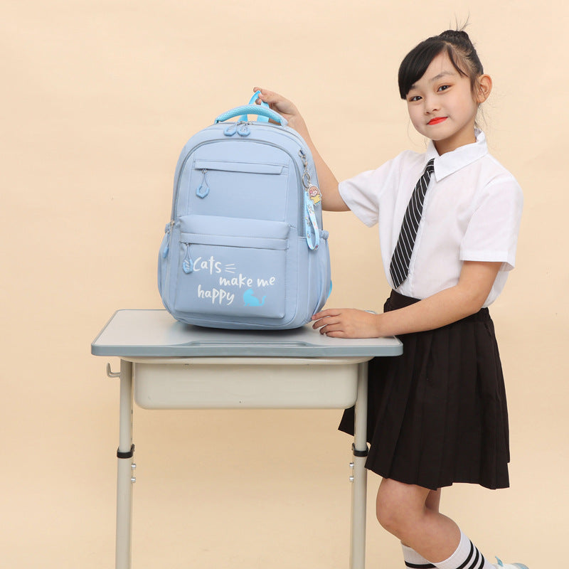 Cross-border student bag for girls, middle school students, lighten burden, spinal support schoolbag, large capacity, 2023 new high school backpack