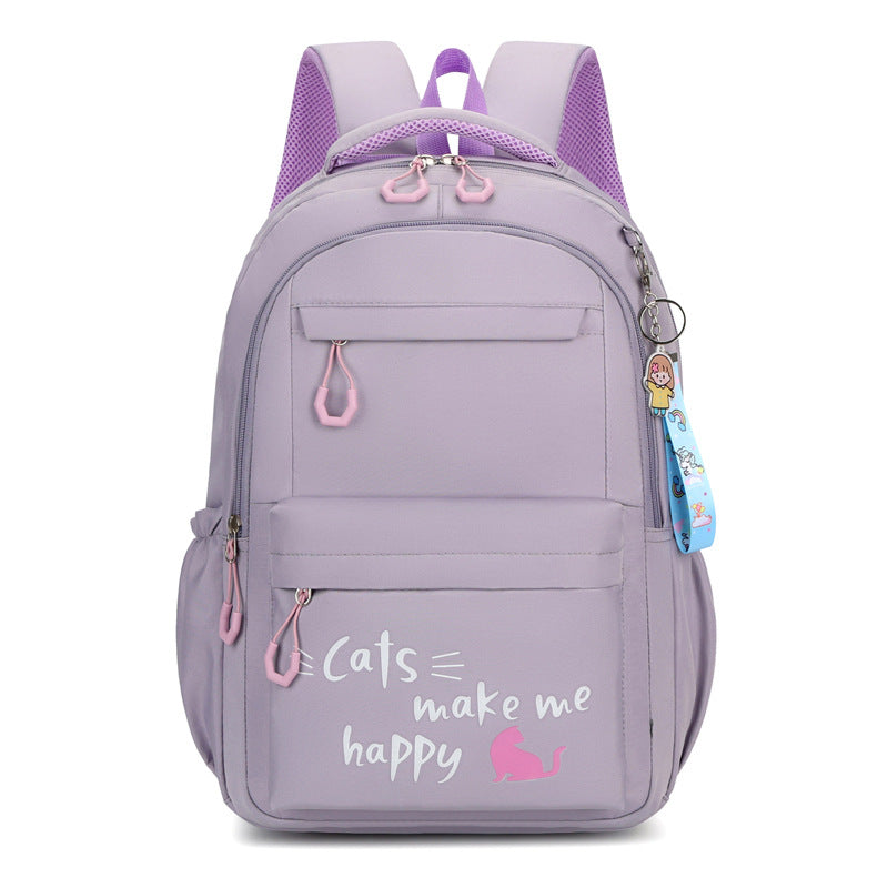 Cross-border student bag for girls, middle school students, lighten burden, spinal support schoolbag, large capacity, 2023 new high school backpack