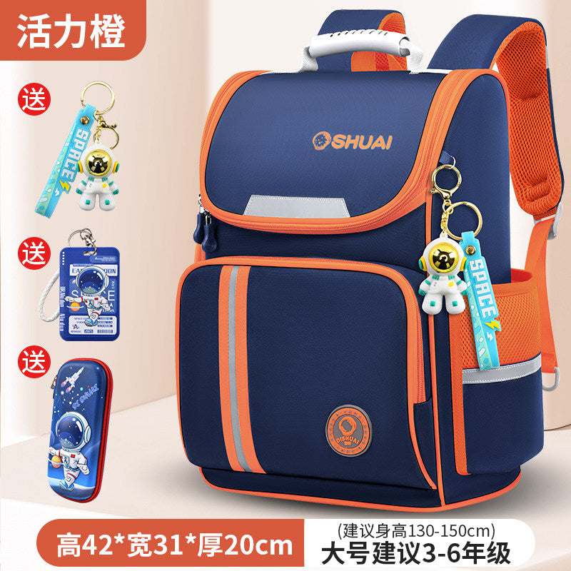 2026 new children's schoolbag for boys, primary school students, boys in grades 1, 2, 3 to 6, and for girls with a large capacity to reduce the burden and protect the spine