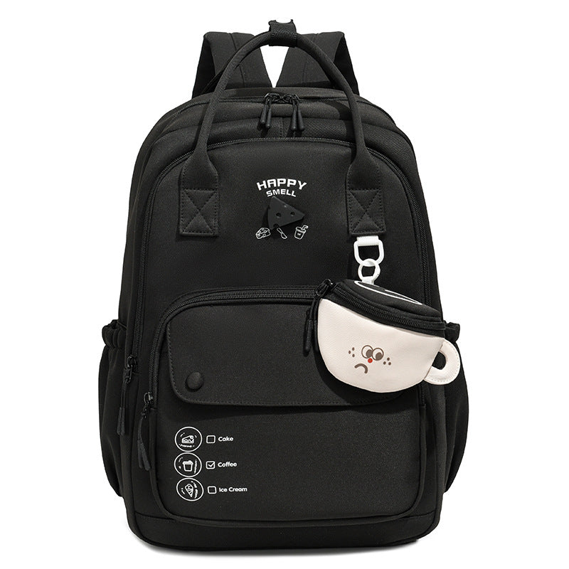 New Korean style INS collegiate style lightweight backpack for middle and high school students, fresh and versatile, high-aesthetic student backpack