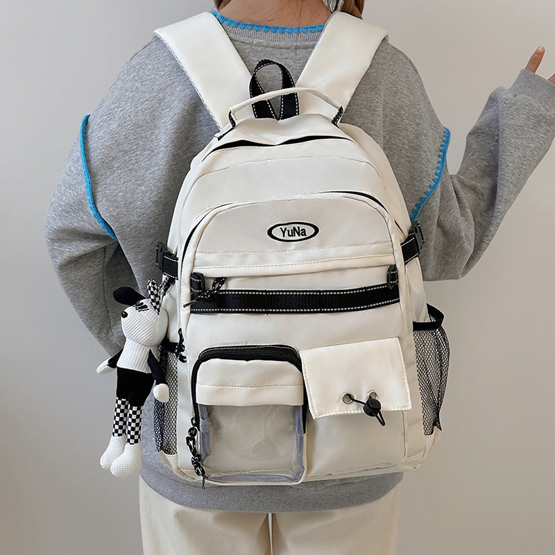 Backpack Japanese ins new Harajuku retro cargo style junior high and high school student backpack large capacity trendy travel bag