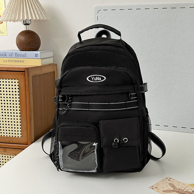 Backpack Japanese ins new Harajuku retro cargo style junior high and high school student backpack large capacity trendy travel bag