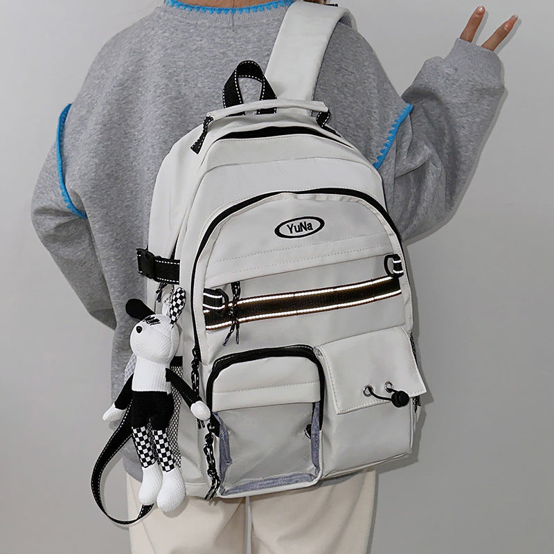 Backpack Japanese ins new Harajuku retro cargo style junior high and high school student backpack large capacity trendy travel bag