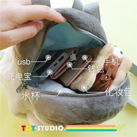 New Penguin Backpack Girl Cartoon JK Girl Doll Bag Pain Bag Doll Plush Casual Mini Book