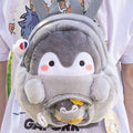 New Penguin Backpack Girl Cartoon JK Girl Doll Bag Pain Bag Doll Plush Casual Mini Book