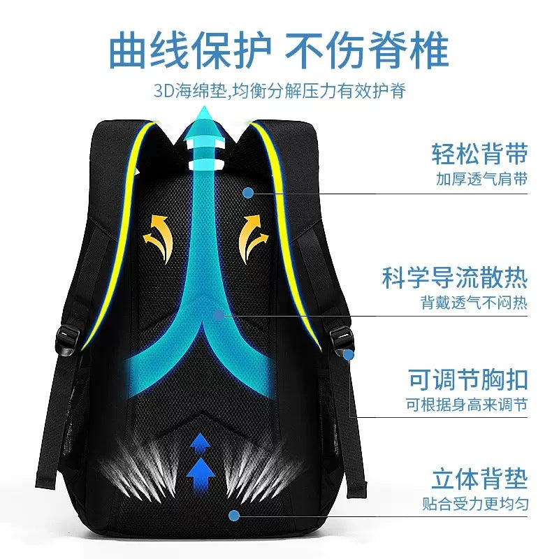 Backpack Men's Backpack Boys 4th, 5th, and 6th Grade Schoolbags, High School, Junior High School Students, Primary School Pupils