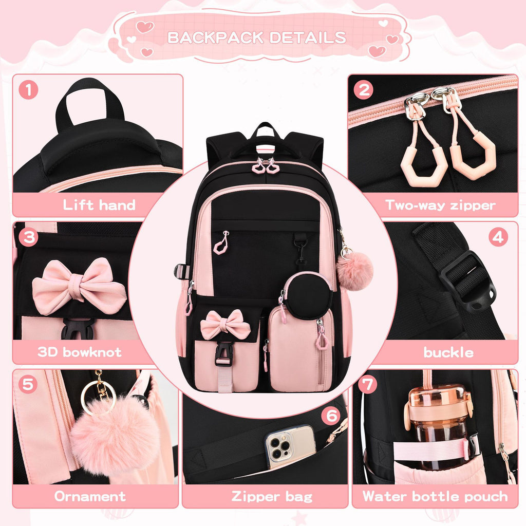 Cross-border new school backpack, high-value backpack, simple factory three-piece backpack, backpack, lunch bag, pen