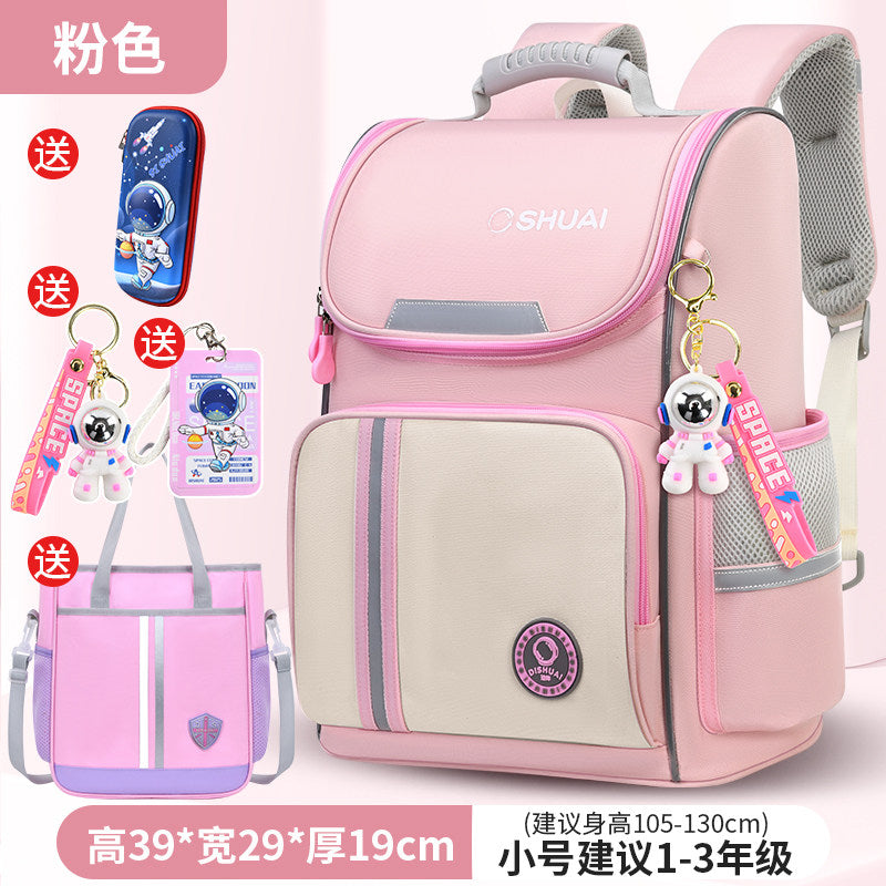 2026 new children's schoolbag for boys, primary school students, boys in grades 1, 2, 3 to 6, and for girls with a large capacity to reduce the burden and protect the spine