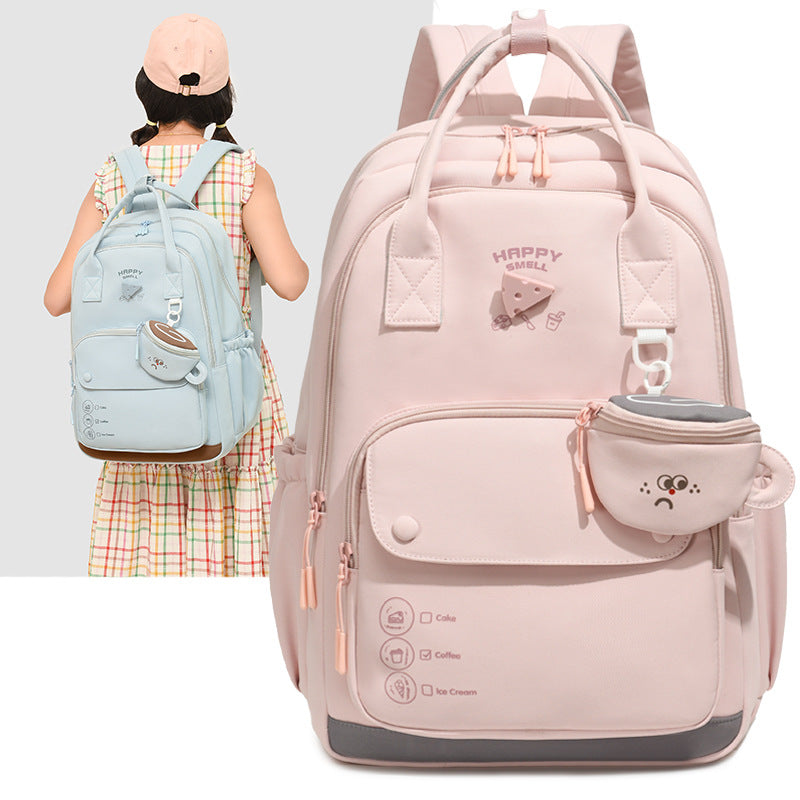 New Korean style INS collegiate style lightweight backpack for middle and high school students, fresh and versatile, high-aesthetic student backpack