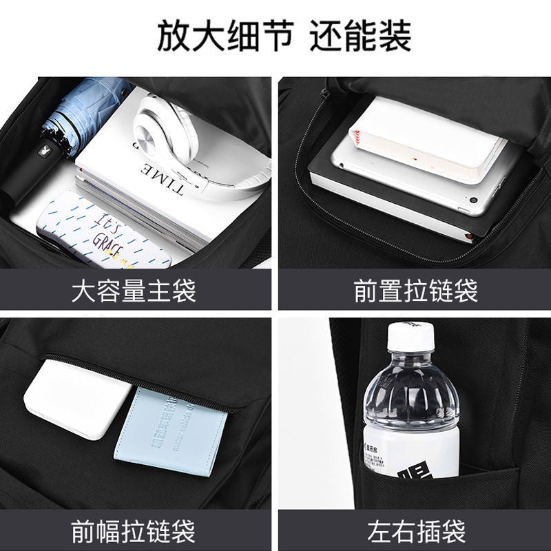 2023 new Korean version of the student backpack ins tide campus backpack for boys and girls large-capacity computer bags and school bags