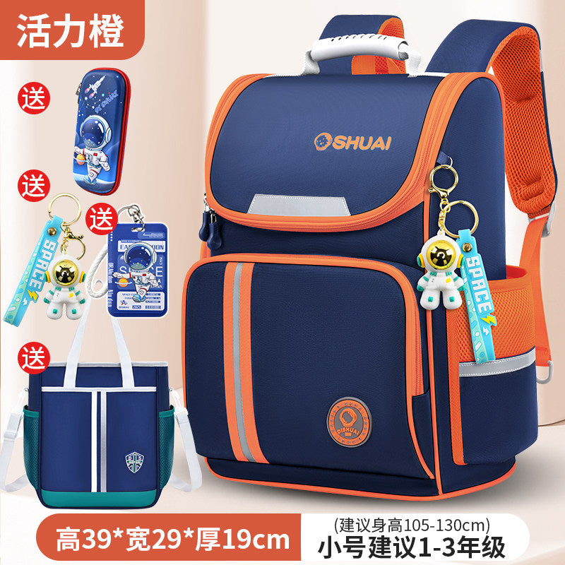 2026 new children's schoolbag for boys, primary school students, boys in grades 1, 2, 3 to 6, and for girls with a large capacity to reduce the burden and protect the spine