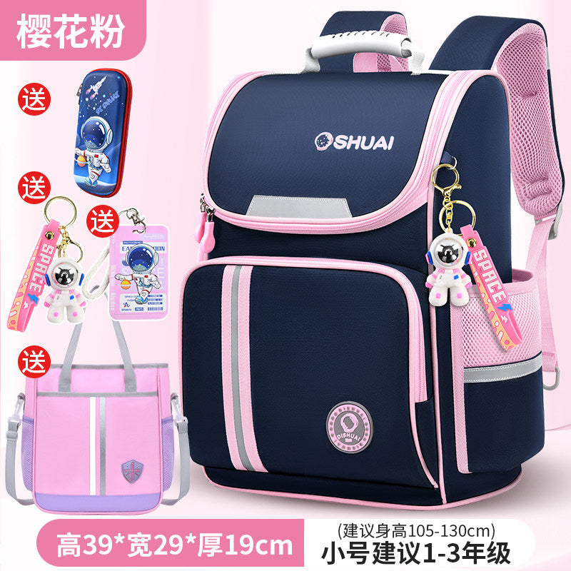 2026 new children's schoolbag for boys, primary school students, boys in grades 1, 2, 3 to 6, and for girls with a large capacity to reduce the burden and protect the spine