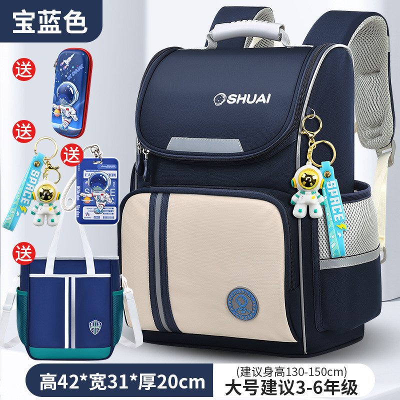 2026 new children's schoolbag for boys, primary school students, boys in grades 1, 2, 3 to 6, and for girls with a large capacity to reduce the burden and protect the spine