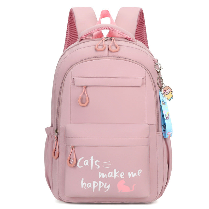 Cross-border student bag for girls, middle school students, lighten burden, spinal support schoolbag, large capacity, 2023 new high school backpack