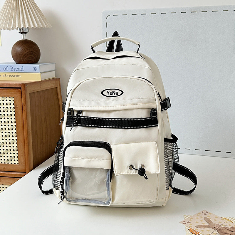 Backpack Japanese ins new Harajuku retro cargo style junior high and high school student backpack large capacity trendy travel bag