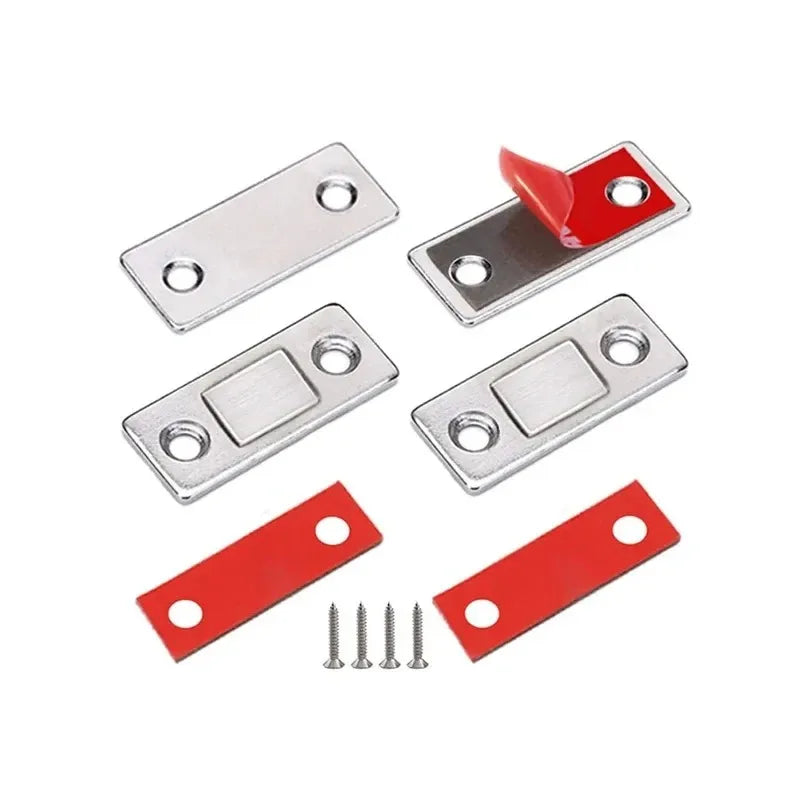 4Pack/Magnetic Cabinet Catches Ultra Thin Door Strong Magnets Stopper Invisible Adhesive Drawer Magnet Lock for Kitchen