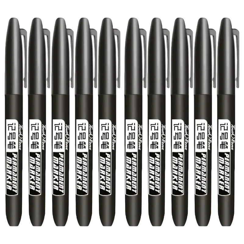 6-20PCs/Set PermanentMarker Pen Fine Point Waterproof Markers Thin Nib Crude Nib Black Blue Red Ink 1.5mm Fine Color Marker Pens