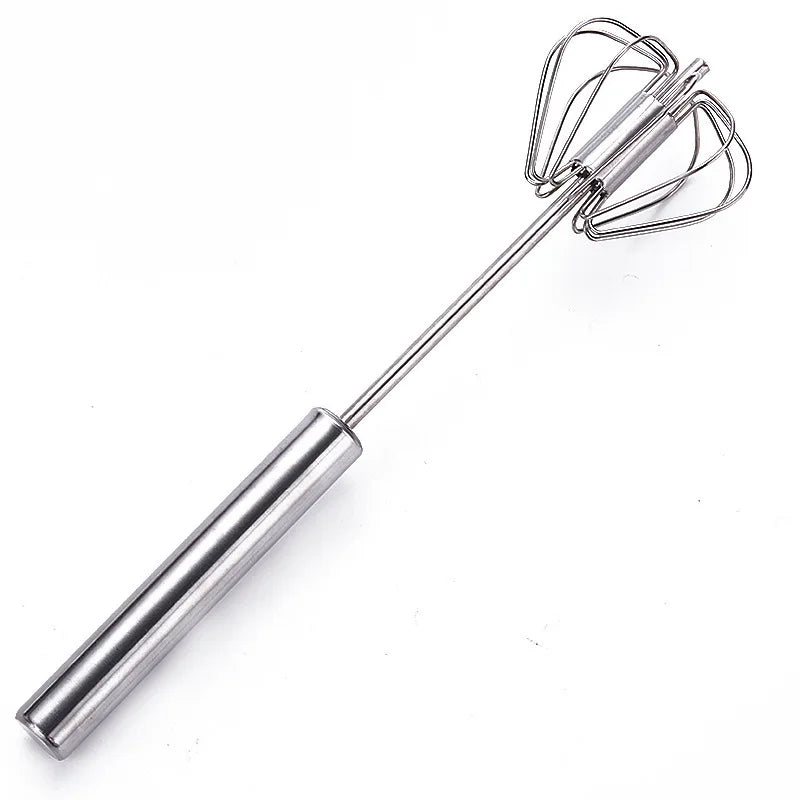 Baking Tool Whisk Stainless Steel Thickened Mixer Semi-Automatic Egg Beater Manual Mini Silicone Whisk