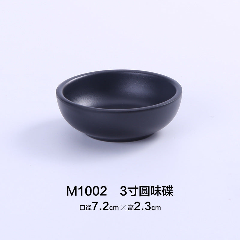 Commercial Melamine Black Sauce Dish