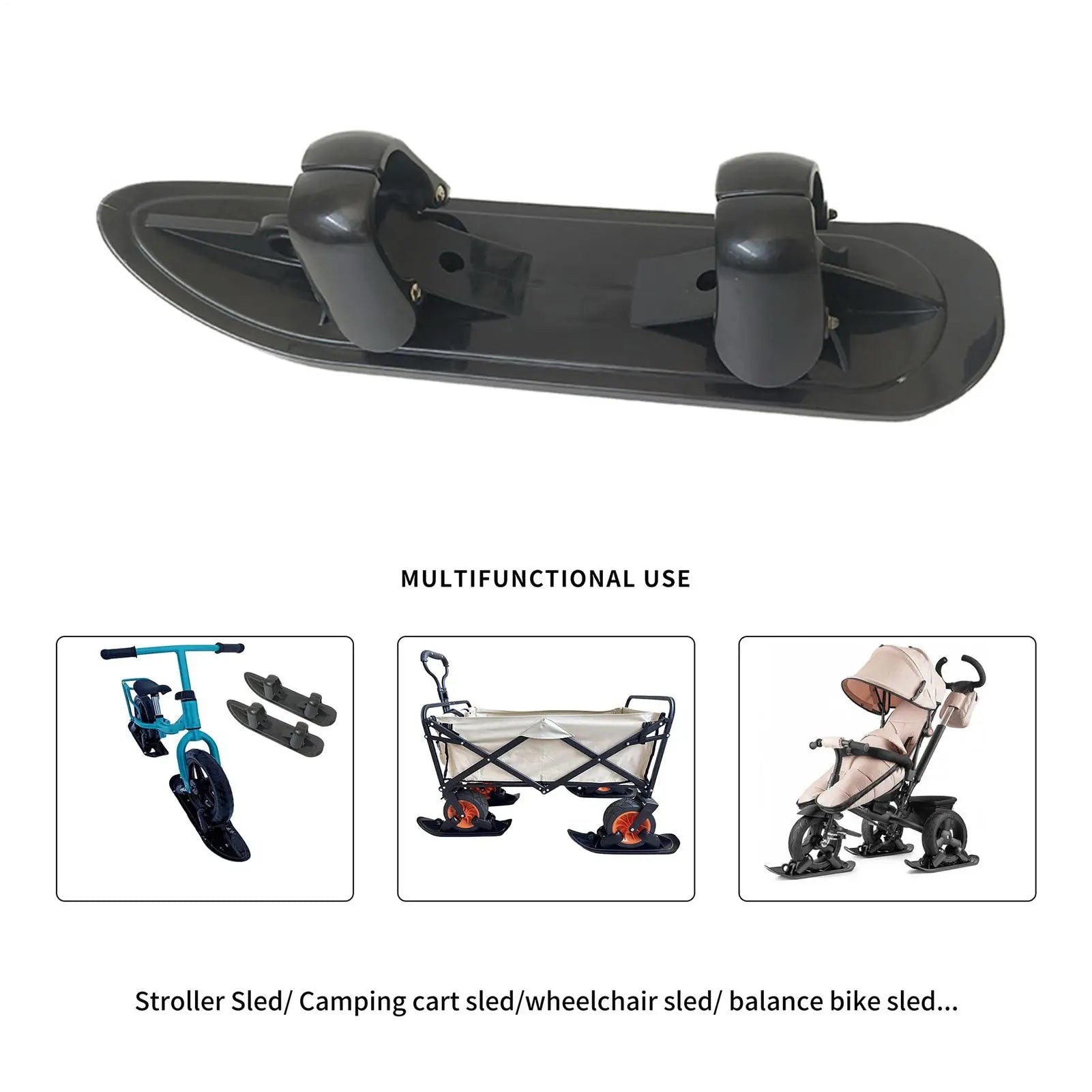 Scooter Ski Sled Kids Winter Balance Scooter Ski Board Sled Skiing Attachment For Bicycle Outdoor Sports Lakeside Paths Resort
